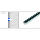 LISTEL BOMBE ALU CHROME 250CM 10MM PROFILE CARRELAGE DURALIS DLA 6210